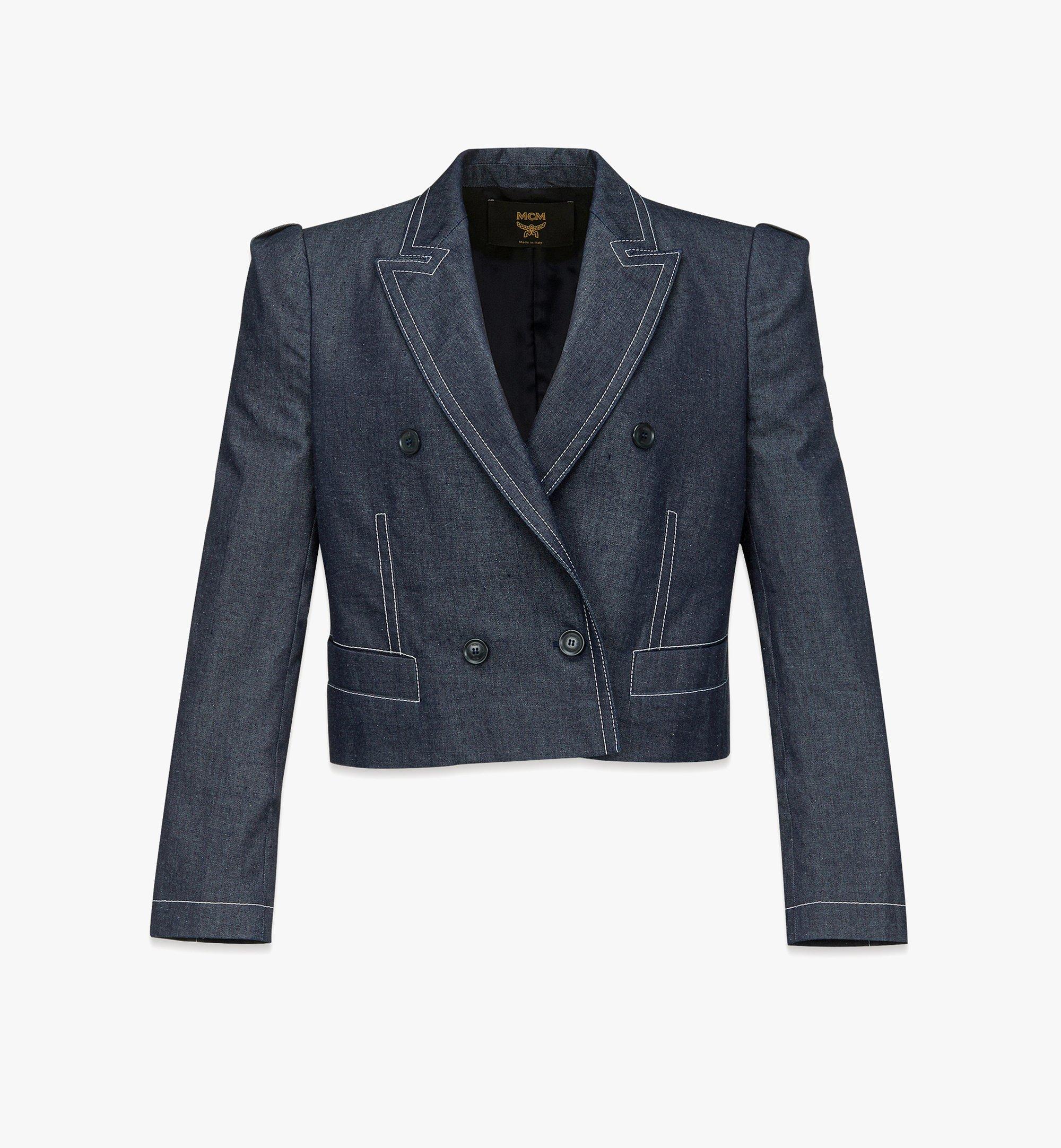 Cropped Denim Blazer 1